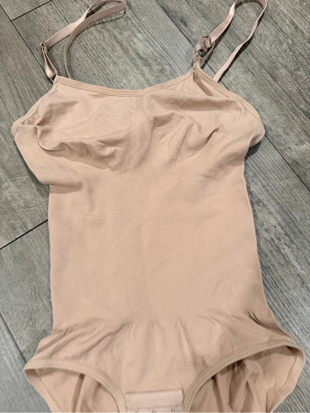 Amazon Women's Light Nude Bodysuit Shapewear with Adjustable Straps